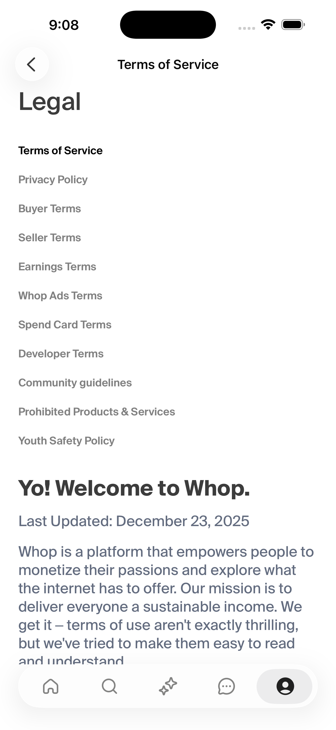 Legal — Terms of Service (web view)